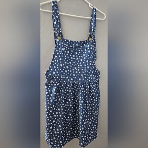 Allegra K Blue Star Print Overalls,Womens Size M,NWT.